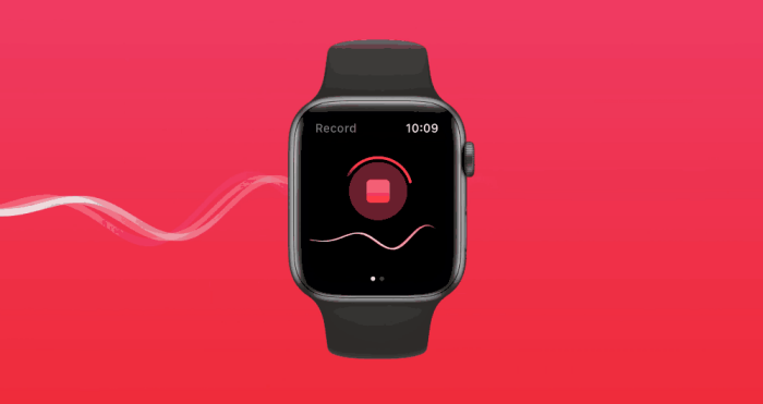 sync just press record with apple watch